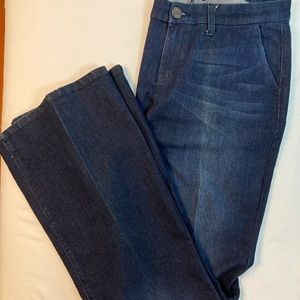 American Standard Dear John Jeans, High Rise, Wide Leg, Dark Wash, Size 30